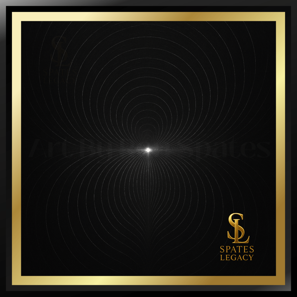Dominion artwork by Ron Spates – conceptual physics art representing the final stage where universal law becomes sovereign, irreversible, and eternal, visualizing reality no longer emerging, but reigning as absolute permanence through Intellectual Realism in Atlanta, Georgia.