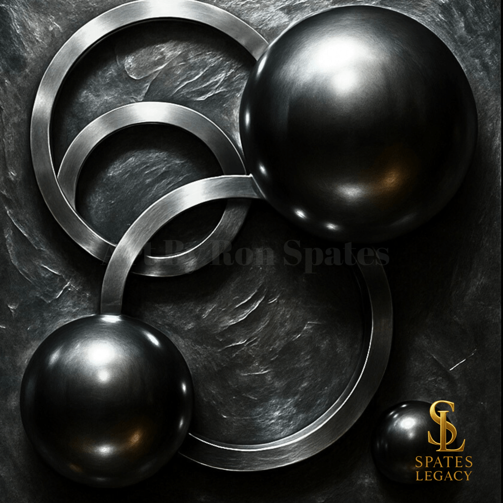 Conceptual Physics Fine Art in Atlanta, Georgia – Reflective Energy Sphere Representing Conscious Ascension and Strategic Thought – Luxury Art for Visionaries