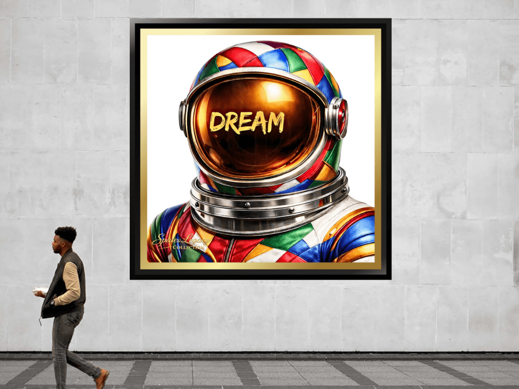  DREAM ABOVE THE NOISE — Atlanta Motivational Wall Art for Visionaries

This powerful motivational wall art installation represents the mindset of Atlanta — a city built on vision, resilience, and forward thinking. Featuring a bold astronaut portrait with the word DREAM, this artwork symbolizes elevation above distractions, limits, and noise. Designed for corporate offices, creative studios, innovation hubs, and executive spaces, this Atlanta-based motivational art piece speaks to entrepreneurs, leaders, creators, and thinkers who move with purpose.

Rooted in Atlanta’s culture of ambition and growth, this artwork reflects the city’s drive to imagine bigger, think clearer, and lead boldly. Ideal for modern workspaces, boardrooms, lobbies, and high-end interiors, this piece transforms walls into statements of intention and progress. Created for those who believe Atlanta is not just a city — but a mindset.